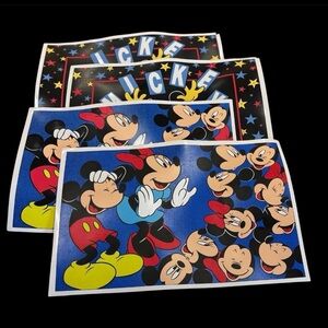 Disney Mickey & Minnie Placemat Set - Blue, Red, Yellow, Black